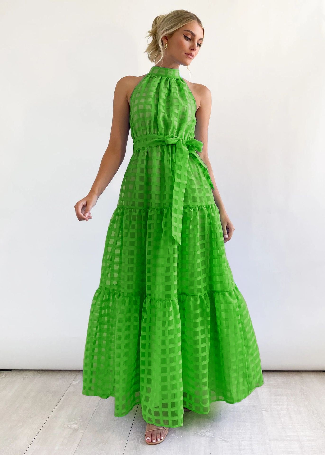 50% RABATT | ZERA™ | MIDI-KLEID MIT MUSTERIGEM STOFF UND PUFFÄRMEN