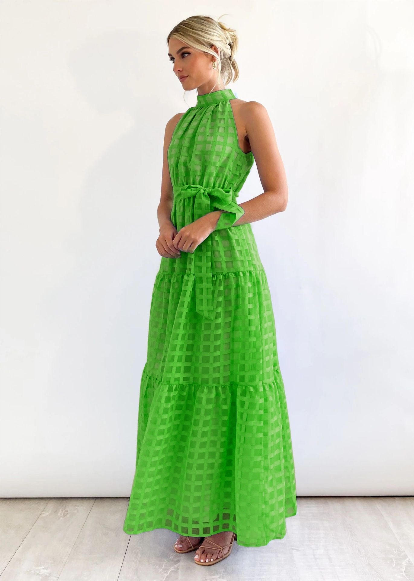 50% RABATT | ZERA™ | MIDI-KLEID MIT MUSTERIGEM STOFF UND PUFFÄRMEN