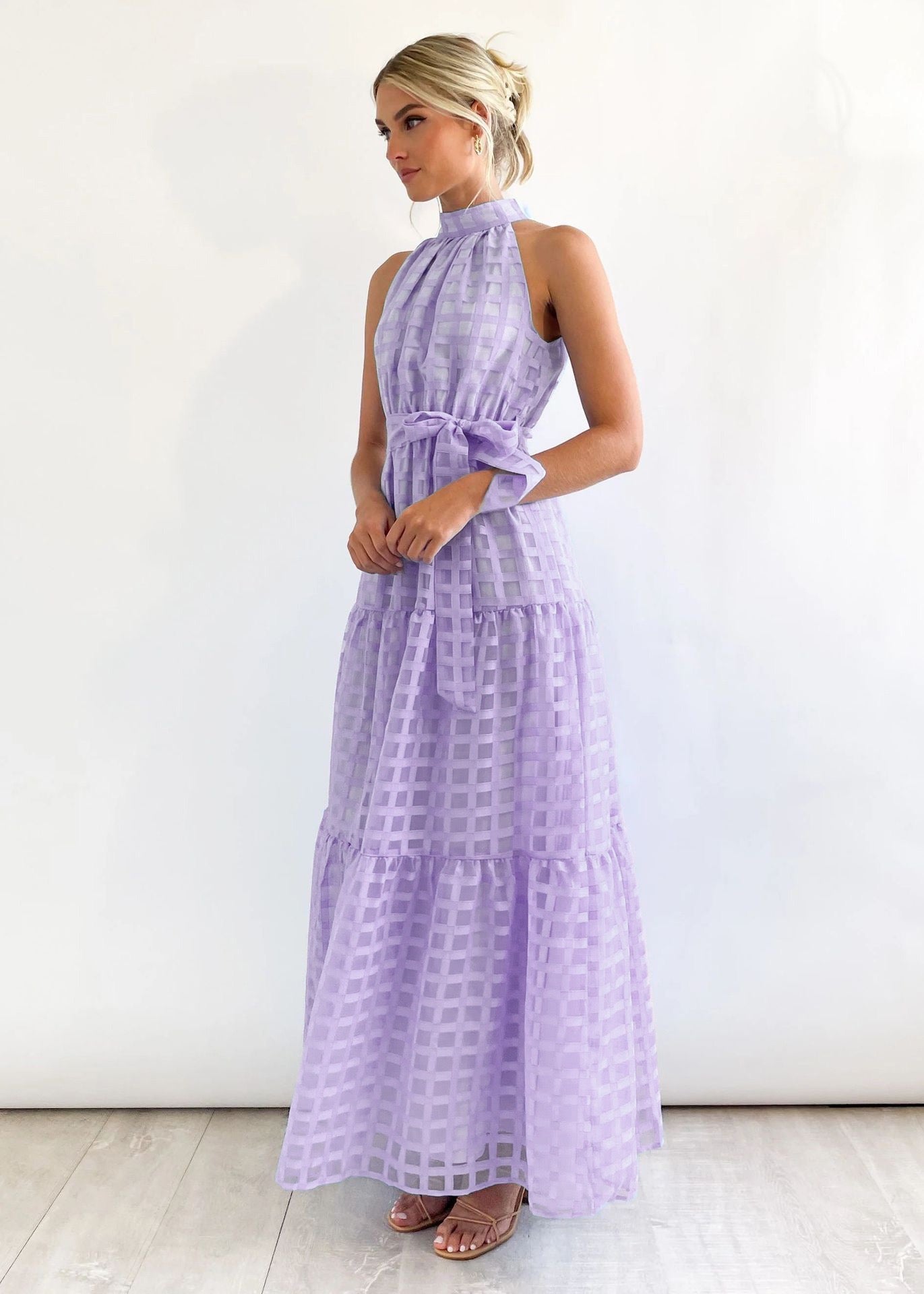 50% RABATT | ZERA™ | MIDI-KLEID MIT MUSTERIGEM STOFF UND PUFFÄRMEN
