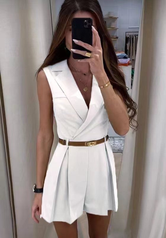 50% RABATT | DIORWEN™ | Maßgeschneiderter Playsuit mit Gürtel