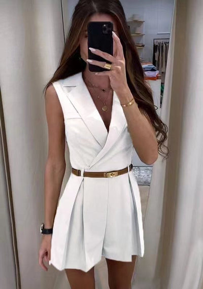 50% RABATT | DIORWEN™ | Maßgeschneiderter Playsuit mit Gürtel