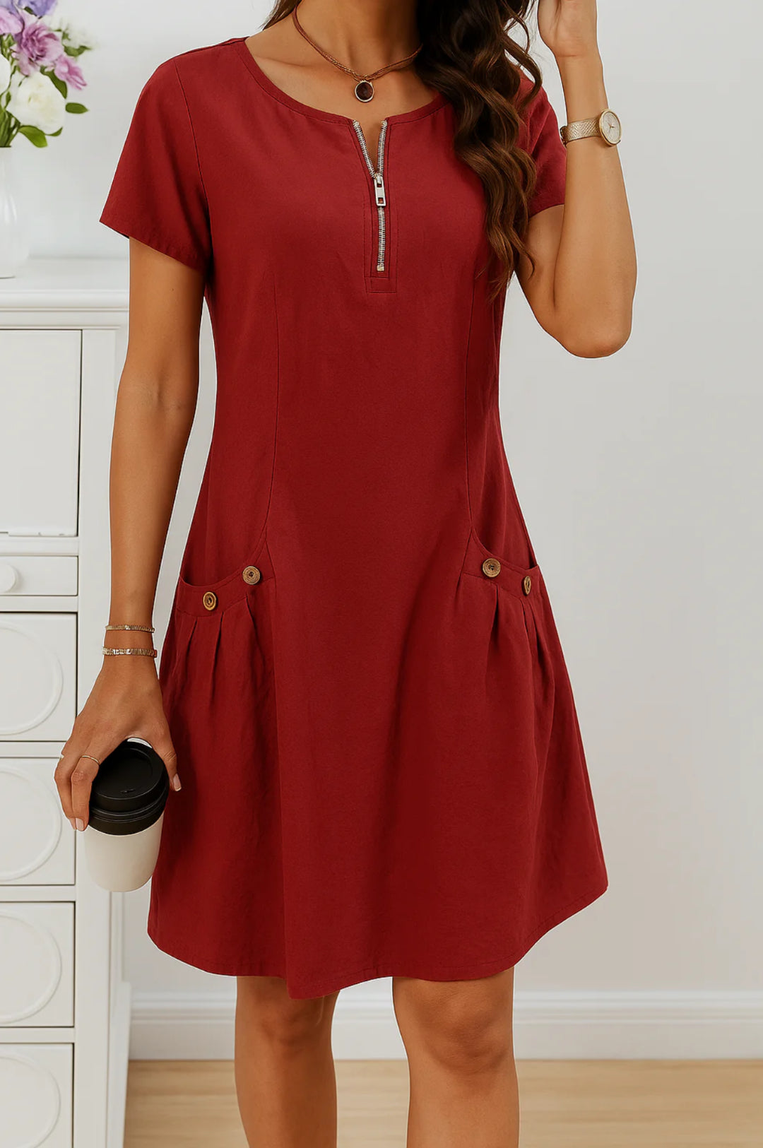 50% RABATT | RUMI™ | ELEGANTES KLEID MIT TASCHEN