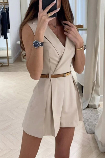 50% RABATT | DIORWEN™ | Maßgeschneiderter Playsuit mit Gürtel