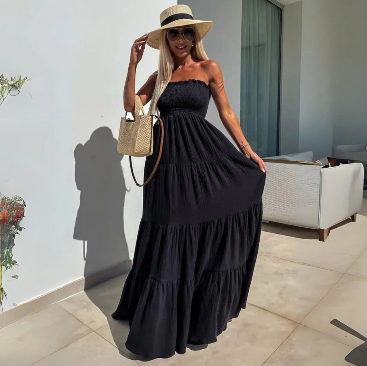 50% RABATT | CARLA™ | Trägerloses langes Kleid