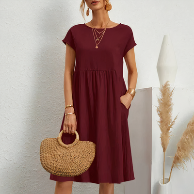 50% RABATT | Pocklina™ | Midi-Sommerkleid mit Taschen