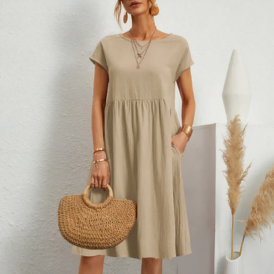 50% RABATT | Pocklina™ | Midi-Sommerkleid mit Taschen