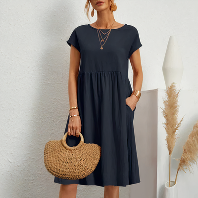 50% RABATT | Pocklina™ | Midi-Sommerkleid mit Taschen