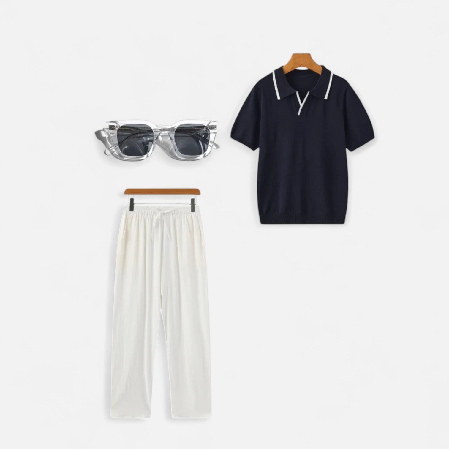 Nautical Set with Transparent Glasses – Nautical Precision, Modern Coastal Clarity