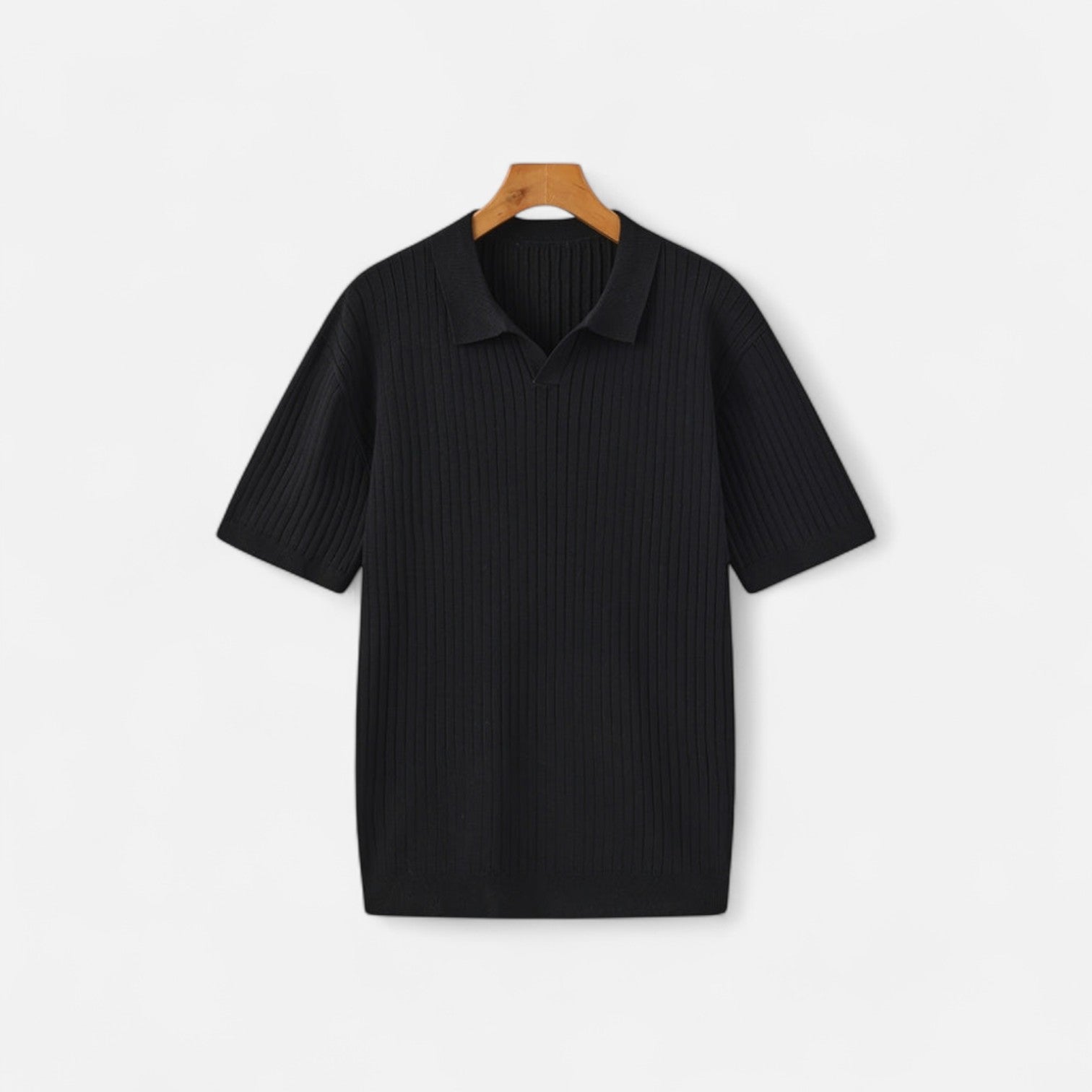Ribbed Polo for Men - Quality Texture, Timeless Casual Style