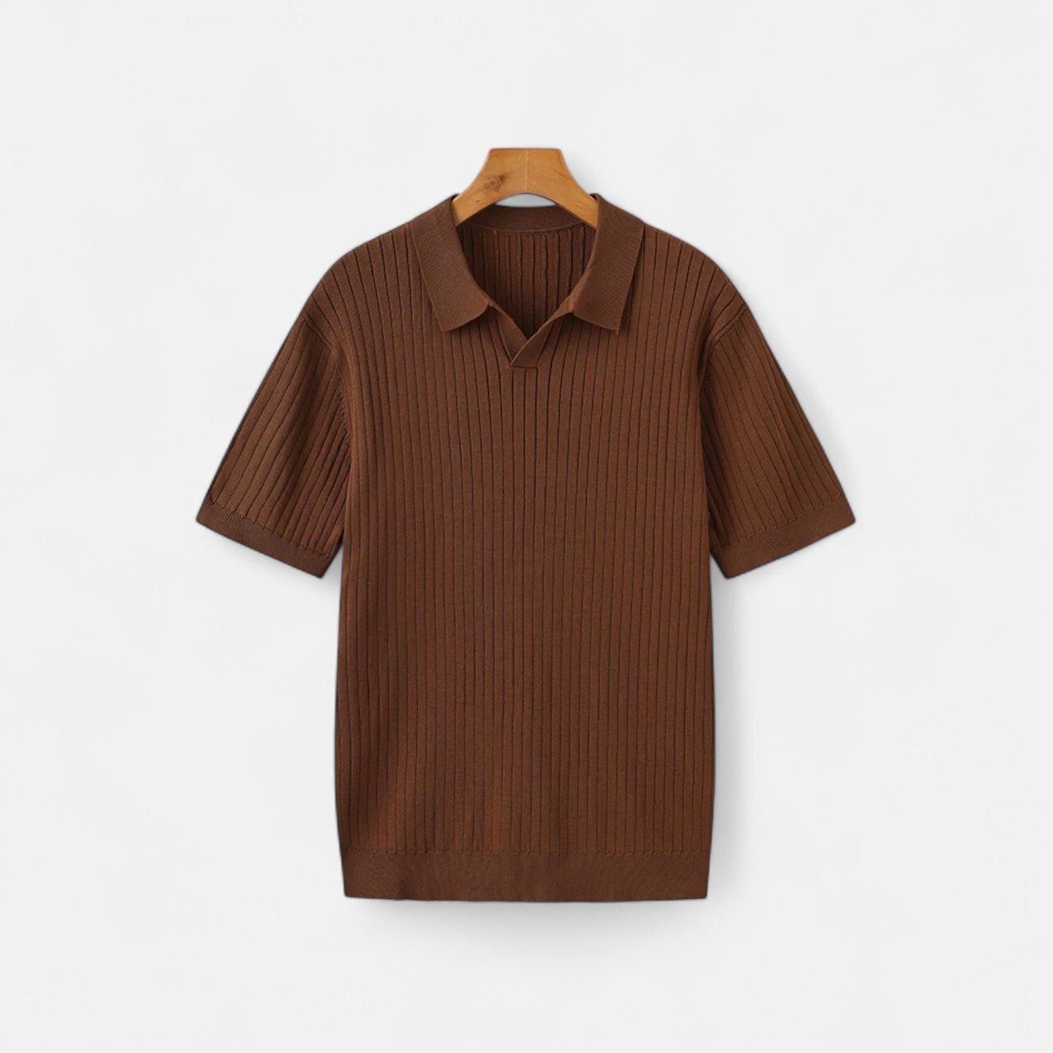 Ribbed Polo for Men - Quality Texture, Timeless Casual Style