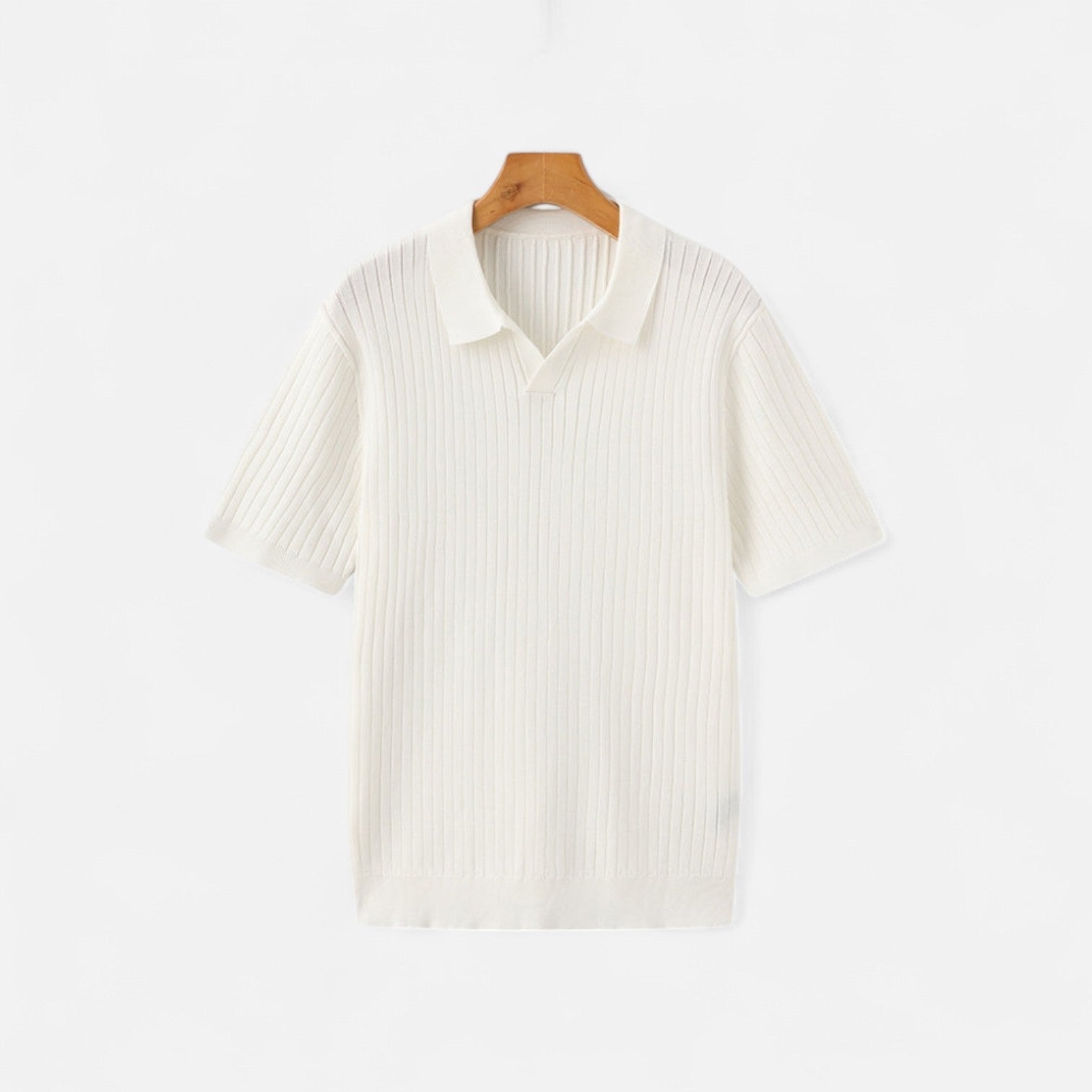 Ribbed Polo for Men - Quality Texture, Timeless Casual Style