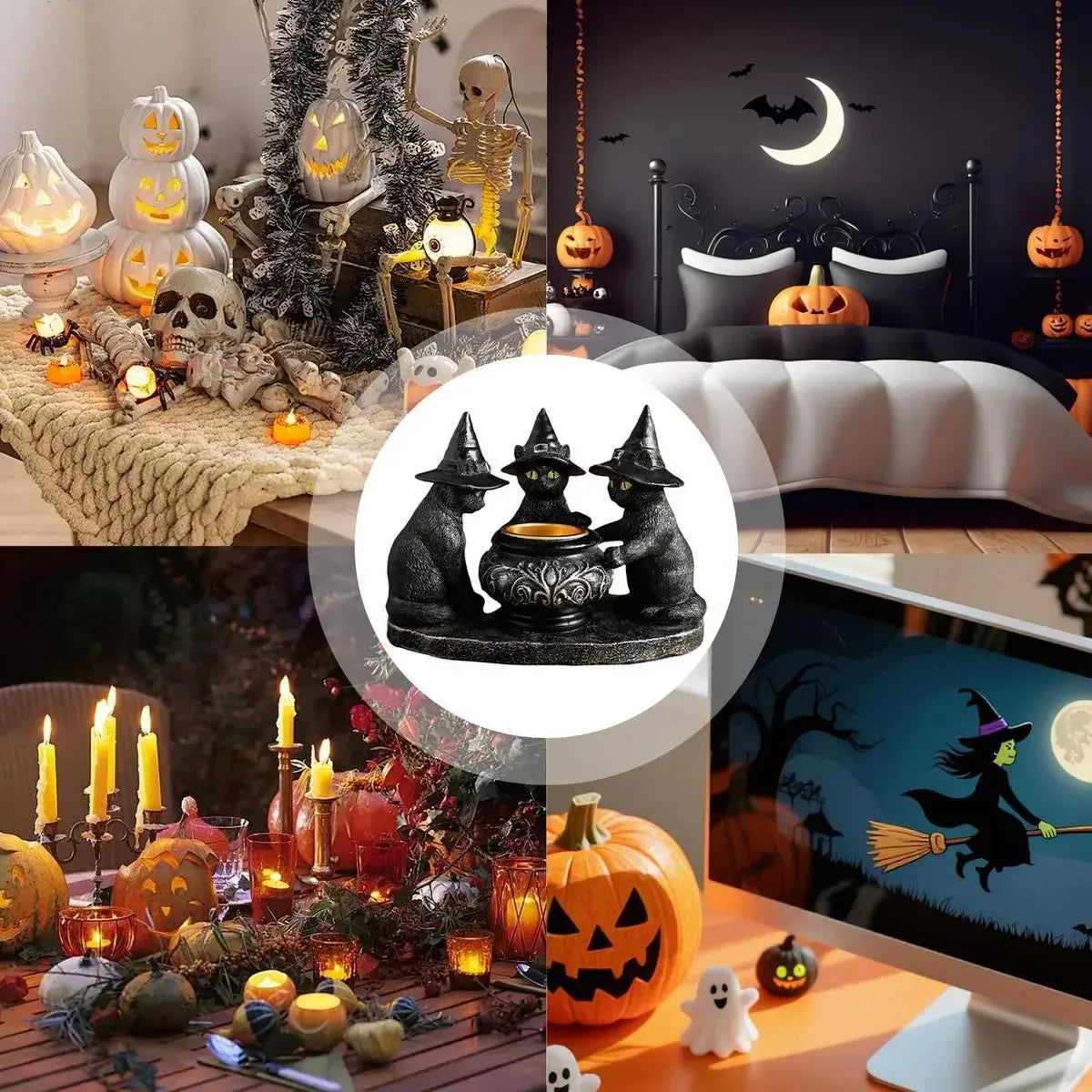 MystiGlow® Halloween-Kerzenhalter