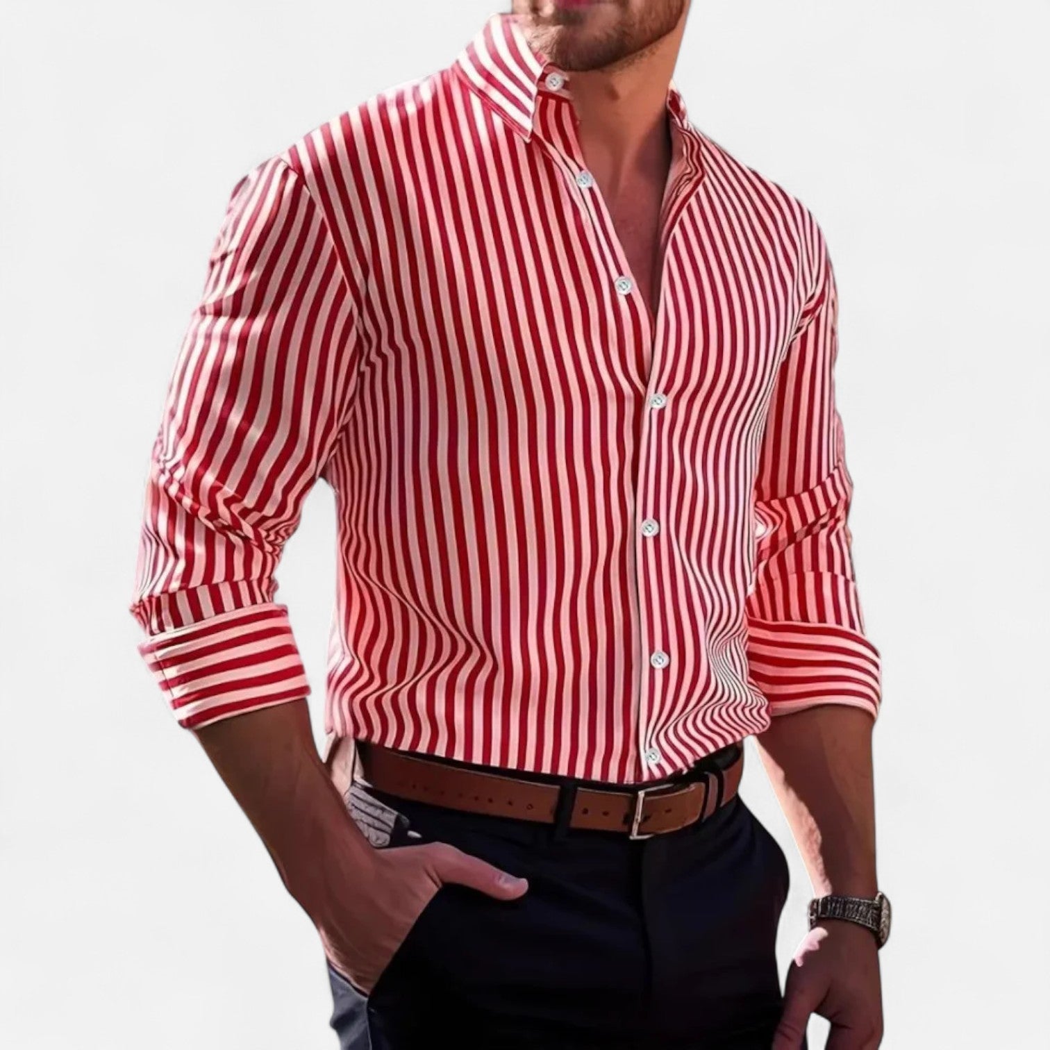 Striped Shirt for Men – Tailored Lines, Timeless Elegance, and Casual Chic