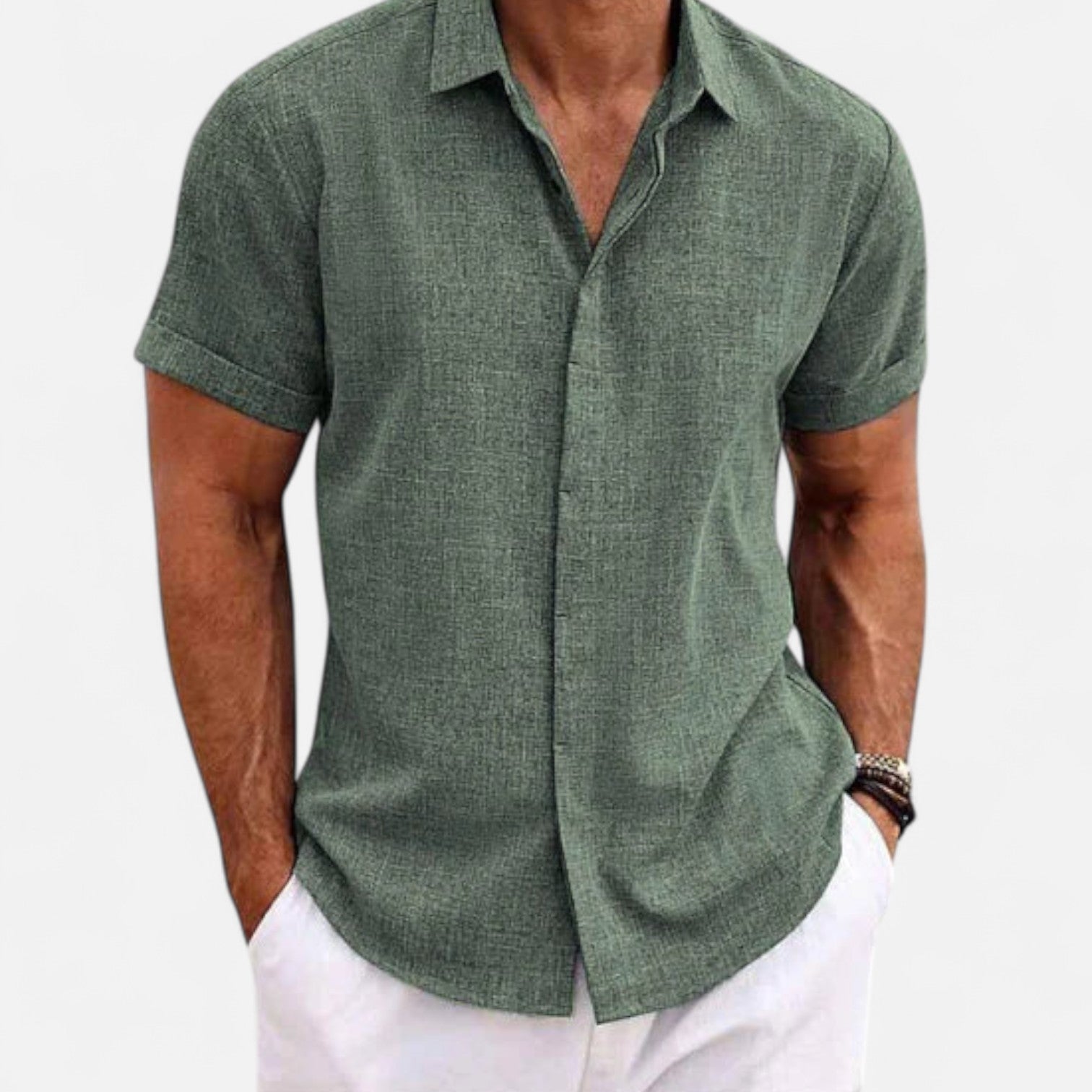 Short Sleeve Casual Linen Shirt – Light Sophistication, Everyday Comfort