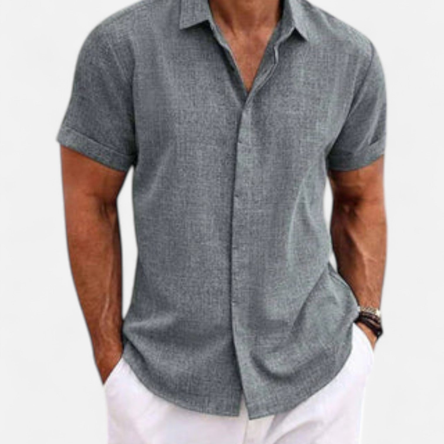Short Sleeve Casual Linen Shirt – Light Sophistication, Everyday Comfort
