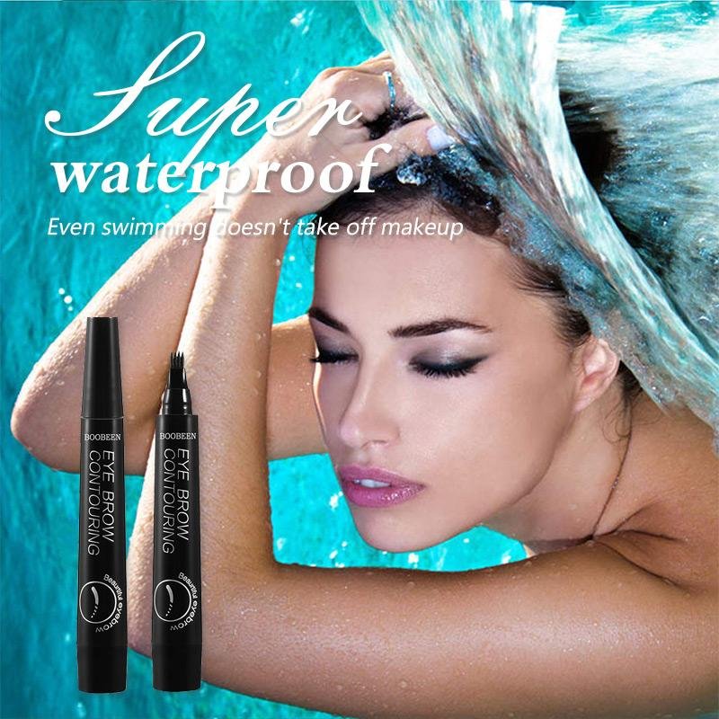 Augenbrauen Stift wasserdicht, Eyebrow Pen für präzises Augenbrauen Contouring, langanhaltender Make-up Stift für natürliche und volle Brauen