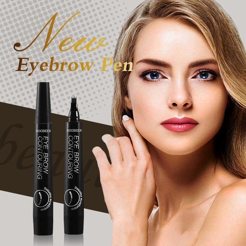 Augenbrauen Stift wasserdicht, Eyebrow Pen für präzises Augenbrauen Contouring, langanhaltender Make-up Stift für natürliche und volle Brauen