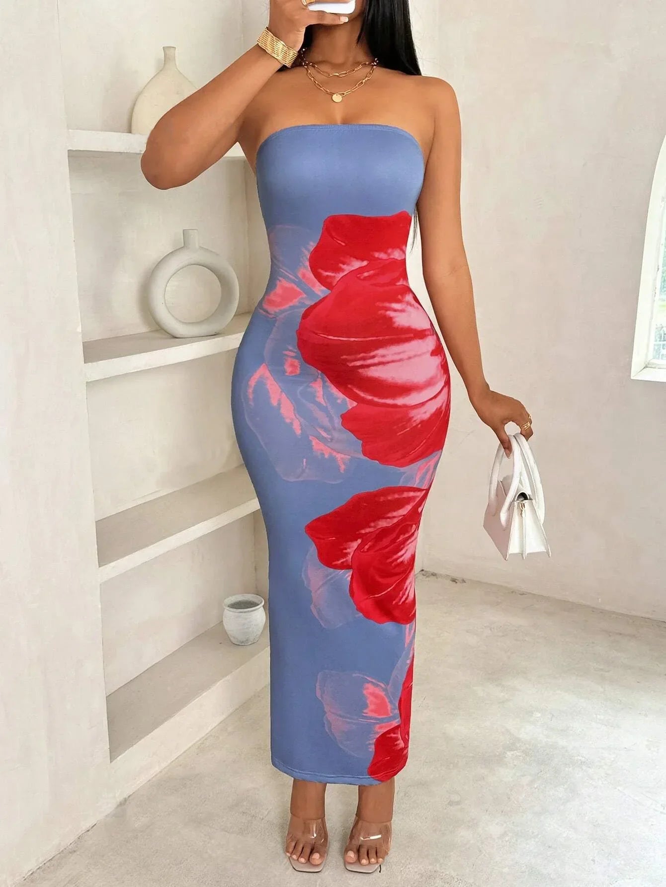 50% RABATT | Novara | Trägerloses Kleid