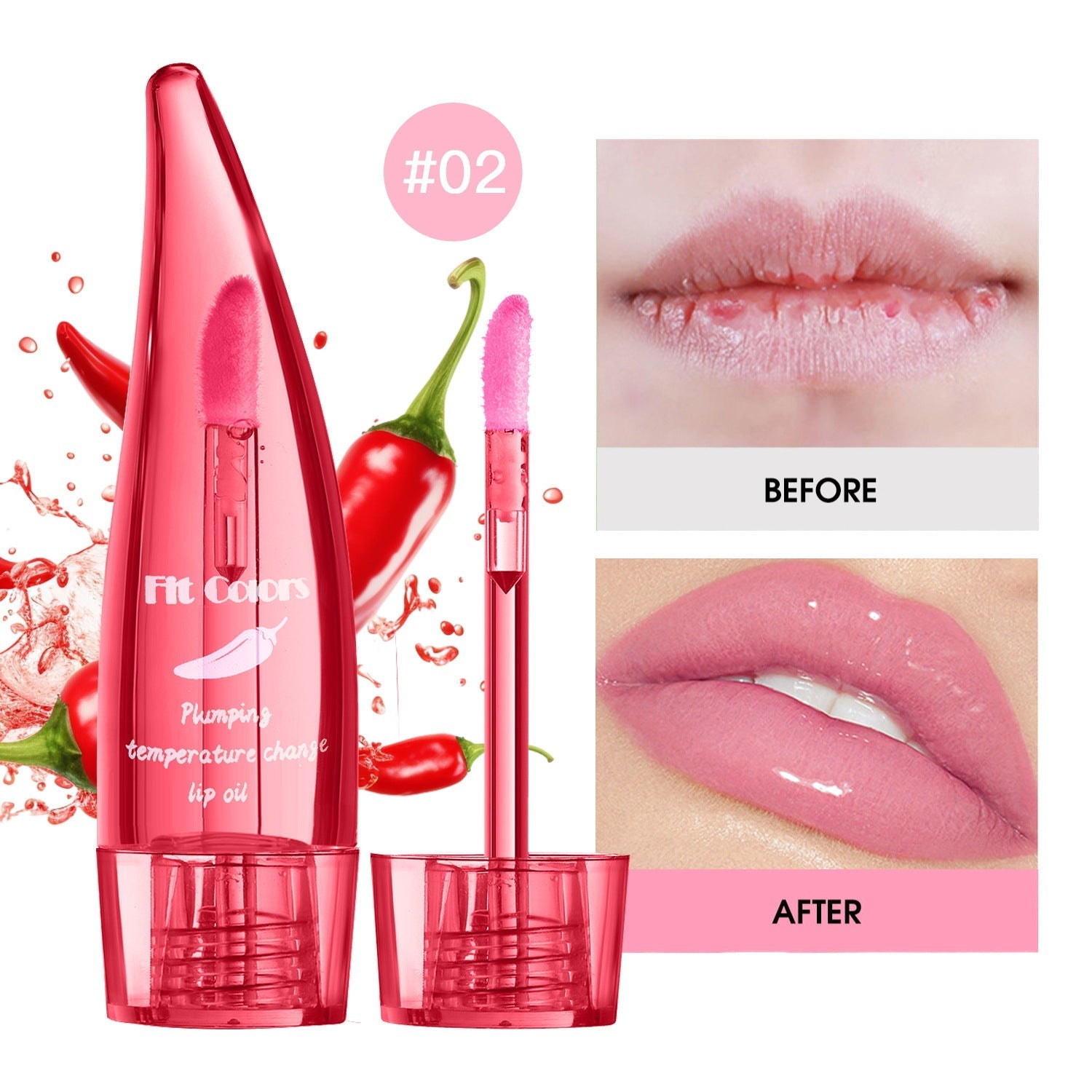 1+1 GRATIS | Juvalip™ | Lippenöl Chili & Aloe – Volumen & Pflege