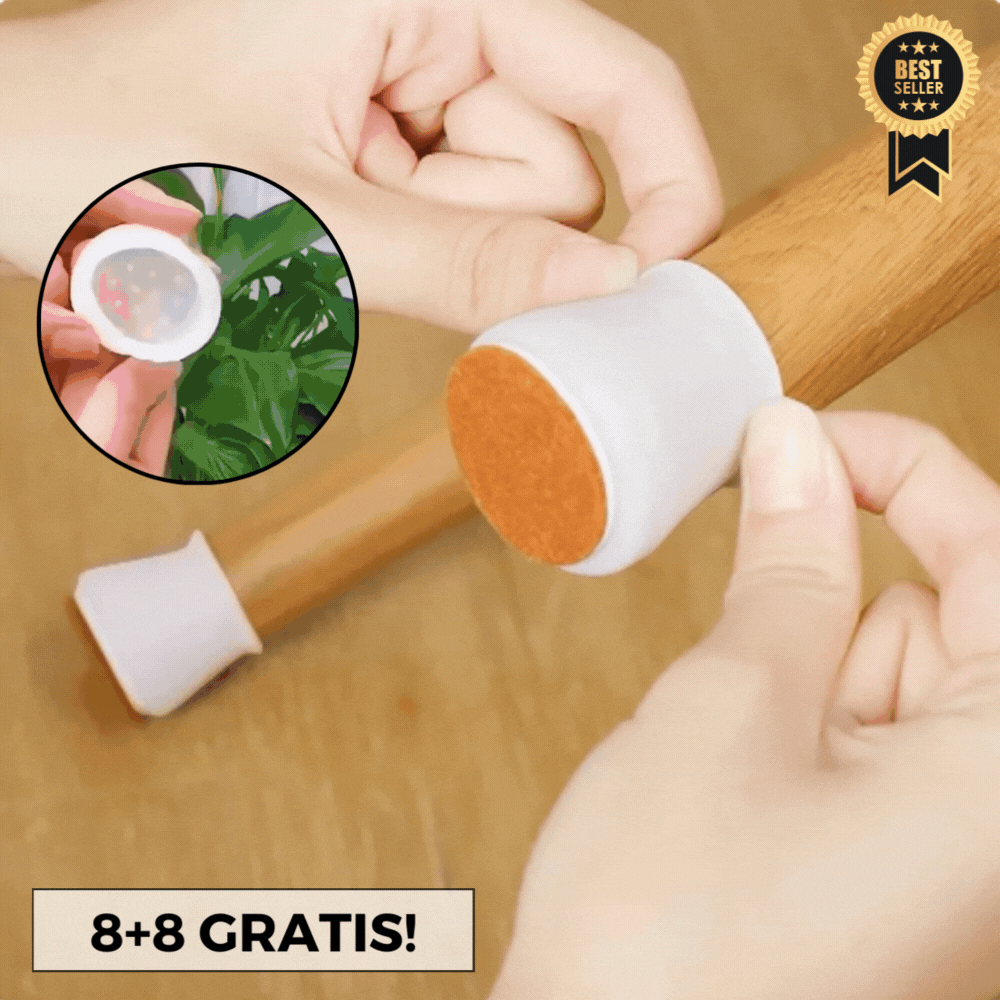 8+8 GRATIS | SilentGlide™ | Silikonüberzug für Möbelbeine