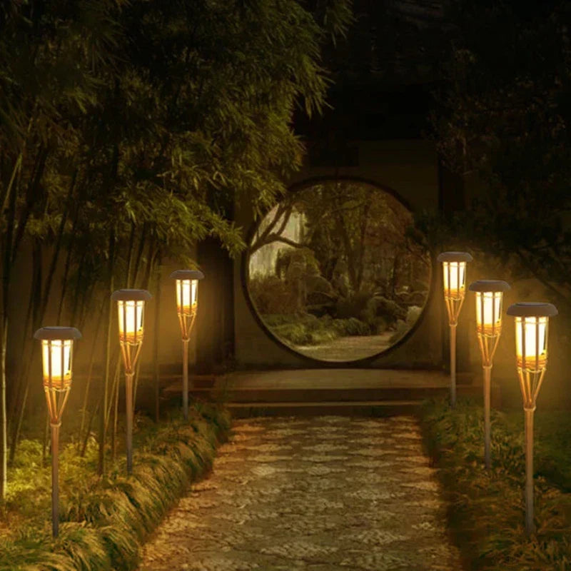 1+4 GRATIS | FlareGlow™ | Flammenoptik LED Gartenleuchten Solarbetrieben