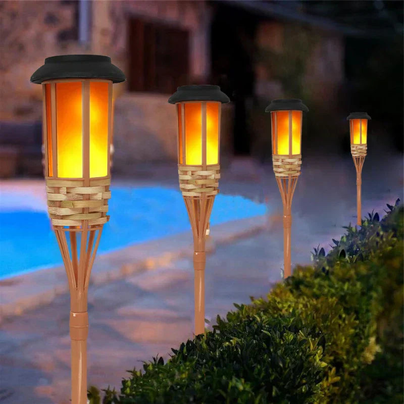 1+4 GRATIS | FlareGlow™ | Flammenoptik LED Gartenleuchten Solarbetrieben