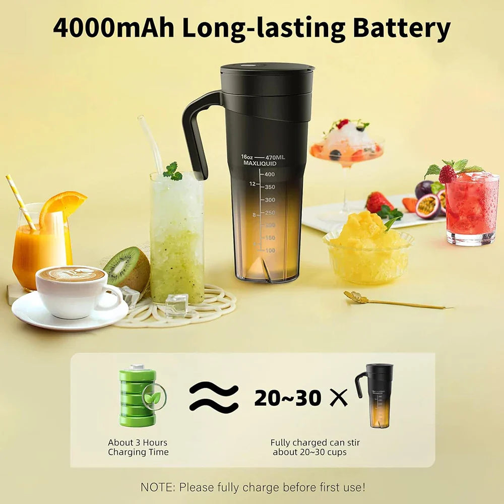 VitaBlend™ | Wiederaufladbarer Mini-Mixer mit 6 scharfen Klingen für Shakes und Smoothies
