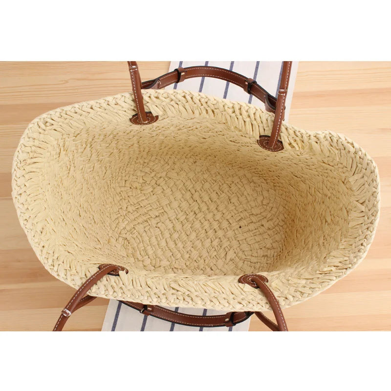 Haravie™ | Große Raffia-Umhängetasche für Frauen