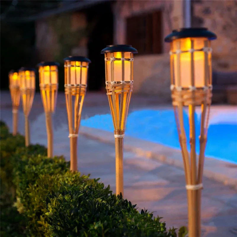 1+4 GRATIS | FlareGlow™ | Flammenoptik LED Gartenleuchten Solarbetrieben