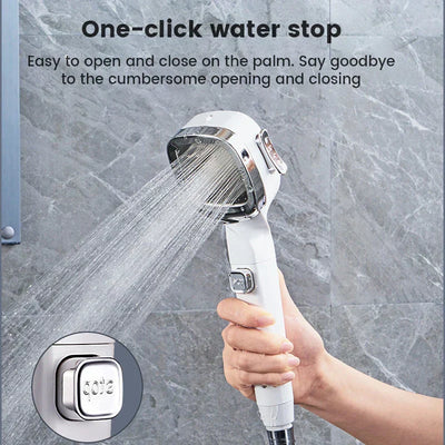 50% RABATT | ZenSpray™ | HandyShower 4-stufig abschaltbarer Duschkopf