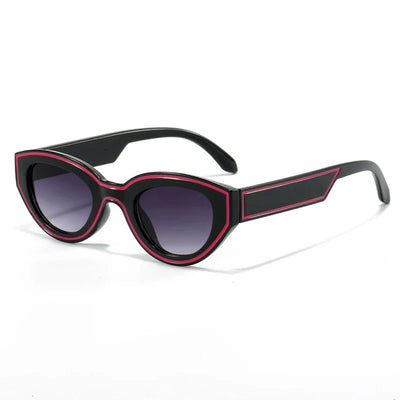 50% RABATT | Schwarz-weiße Cat-Eye | Sonnenbrille