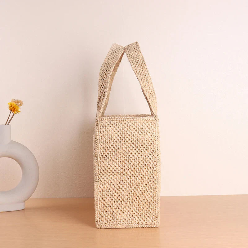 Raffiquea™ | Handgefertigte Raffia Strandtasche für Damen