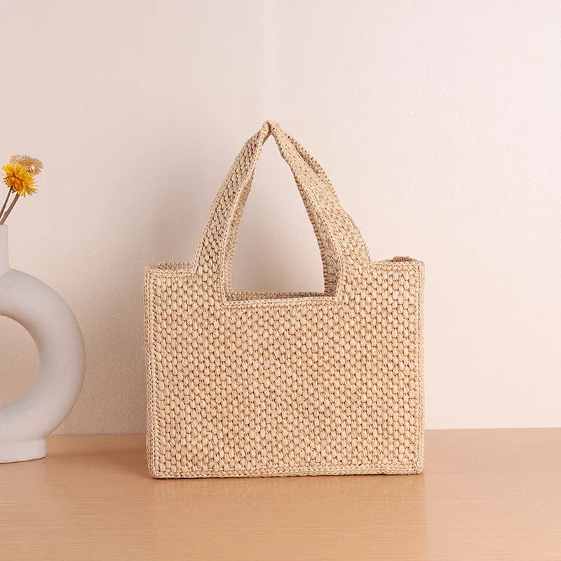 Raffiquea™ | Handgefertigte Raffia Strandtasche für Damen