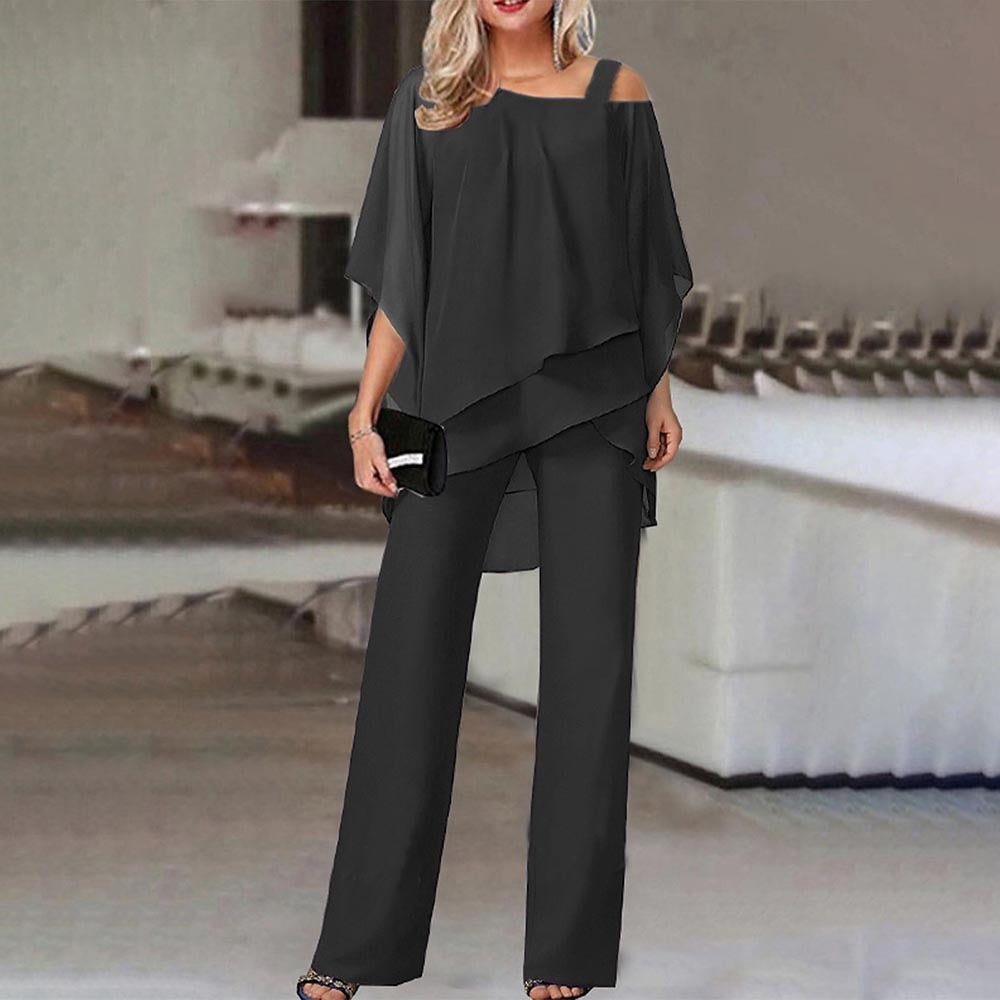 ChicDuo™ Eleganter Cold-Shoulder-Jumpsuit für Damen