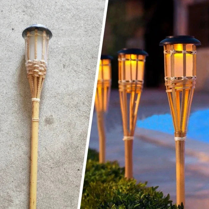 1+4 GRATIS | FlareGlow™ | Flammenoptik LED Gartenleuchten Solarbetrieben
