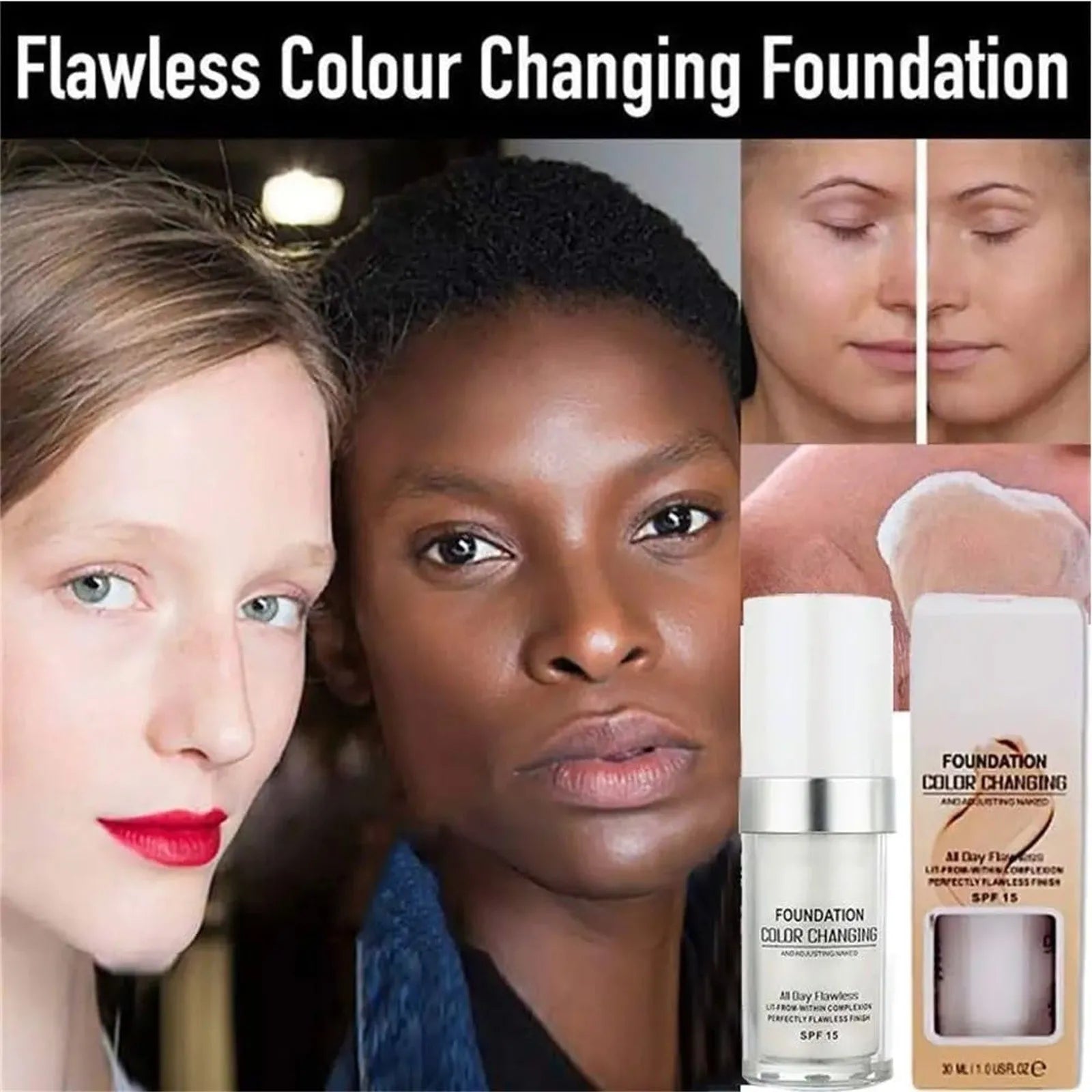 1+1 GRATIS | Concelia™ | Farbwechselnde Foundation für makellose Haut