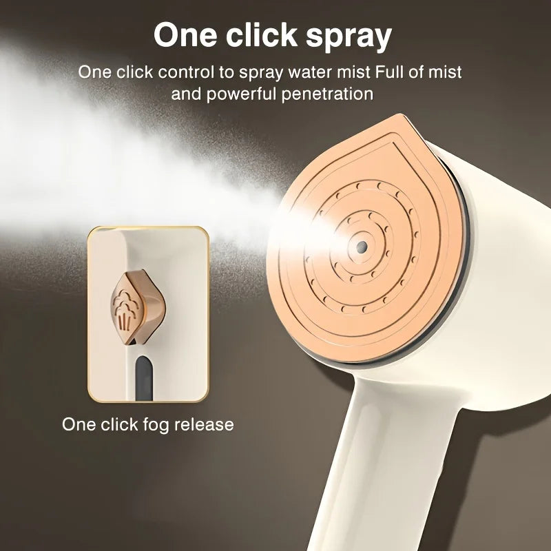 Handheld Garment Steamer tragbarer Dampfglätter für Kleidung, Faltenentferner für Hemden, Anzüge und Kleider, kompakter Reise-Dampfbügeleisen