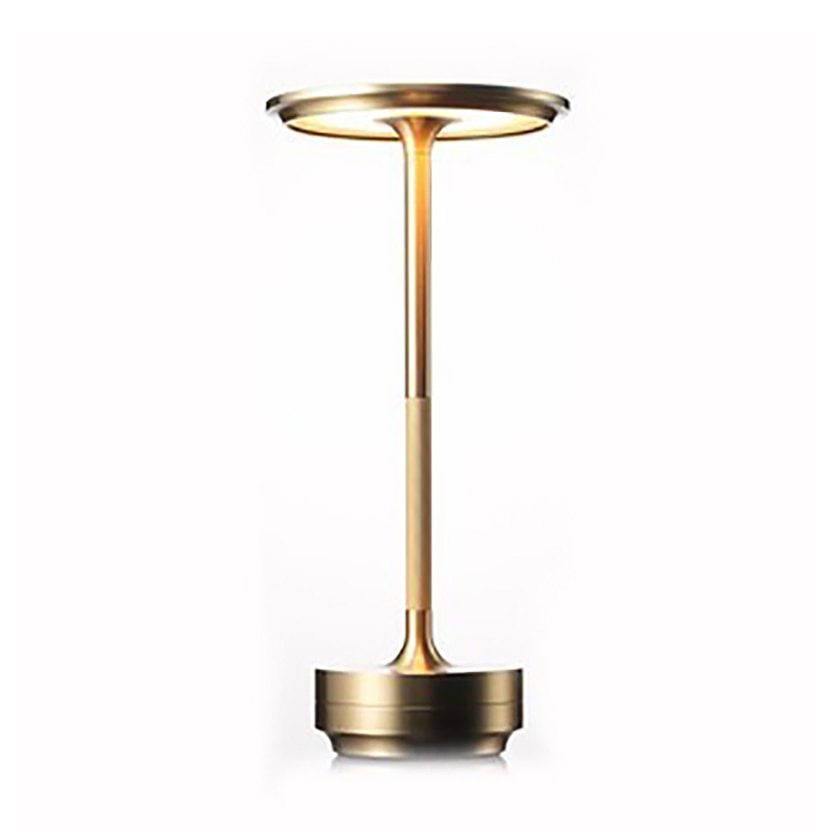 Moderne LED Tischlampe dimmbar in Schwarz, Gold und Silber, wiederaufladbare Designer Nachttischlampe für Wohnzimmer, Schlafzimmer und Büro