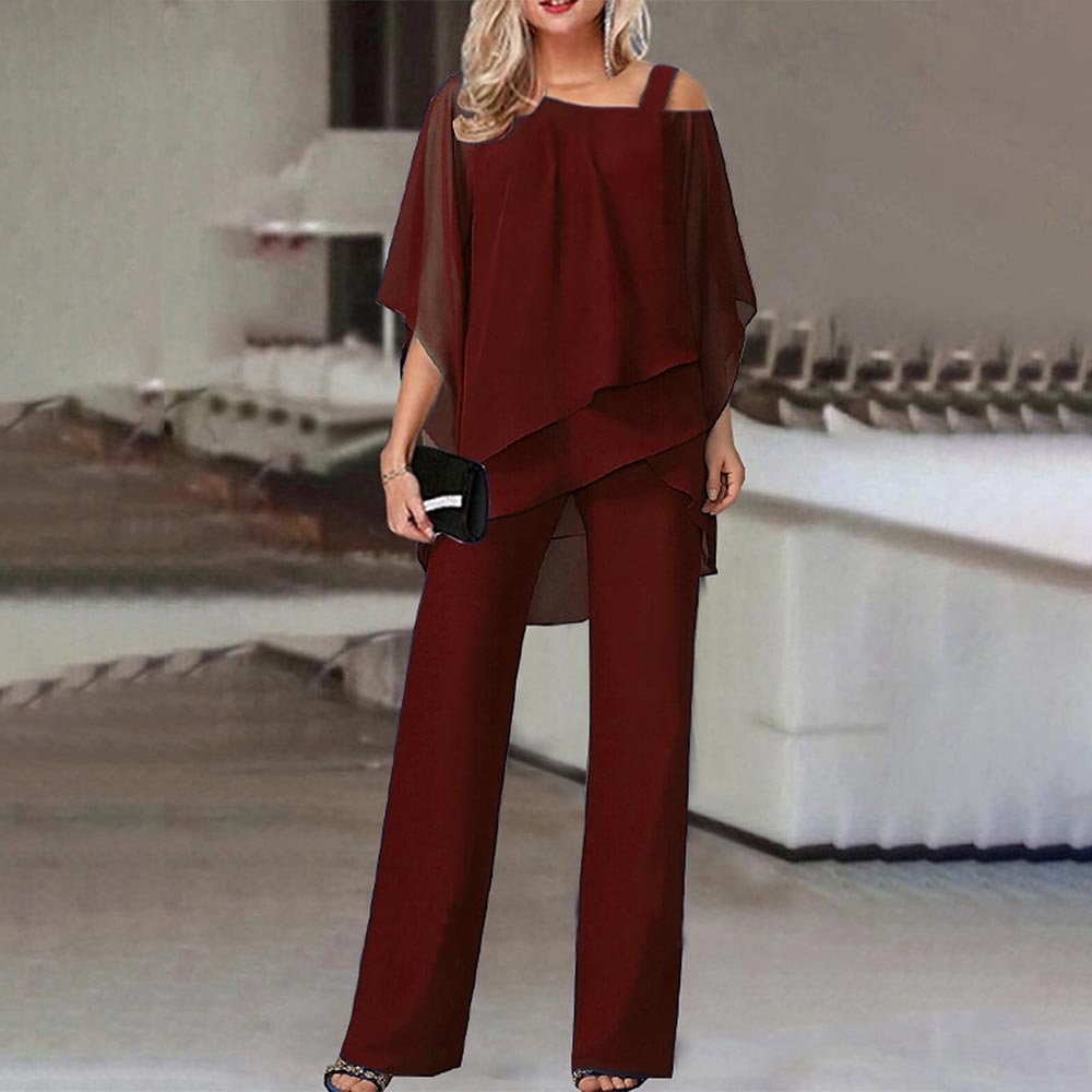 ChicDuo™ Eleganter Cold-Shoulder-Jumpsuit für Damen