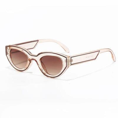50% RABATT | Schwarz-weiße Cat-Eye | Sonnenbrille