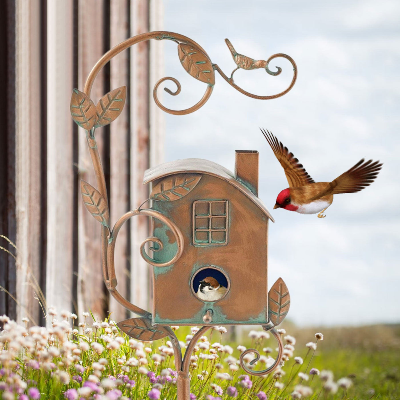 50% RABATT | Wingrove™ | Metallkunstgelhaus Gartenstecker Vo