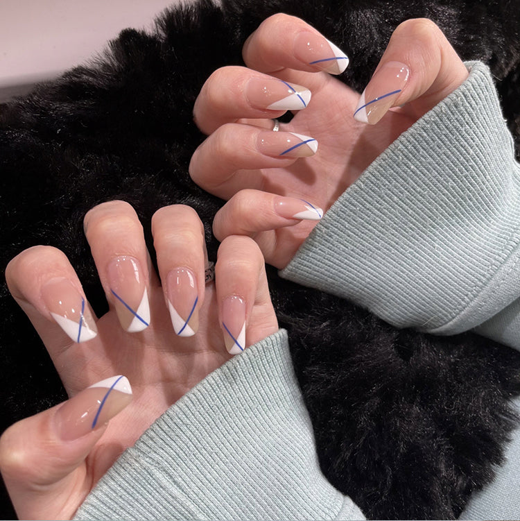 French Nail Art Stempel Set, Silikon Nagelstempel für Maniküre, einfaches DIY Nail Art Werkzeug für French Tips und kreative Nageldesigns
