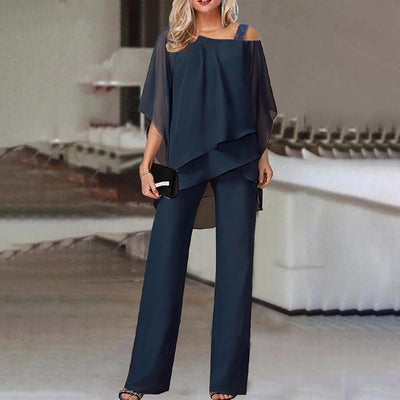 ChicDuo™ Eleganter Cold-Shoulder-Jumpsuit für Damen