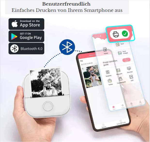 50% RABATT | PrintPocket Pro™ + kostenloses Druckpapier - Der Drucker, der nie Tinte braucht!