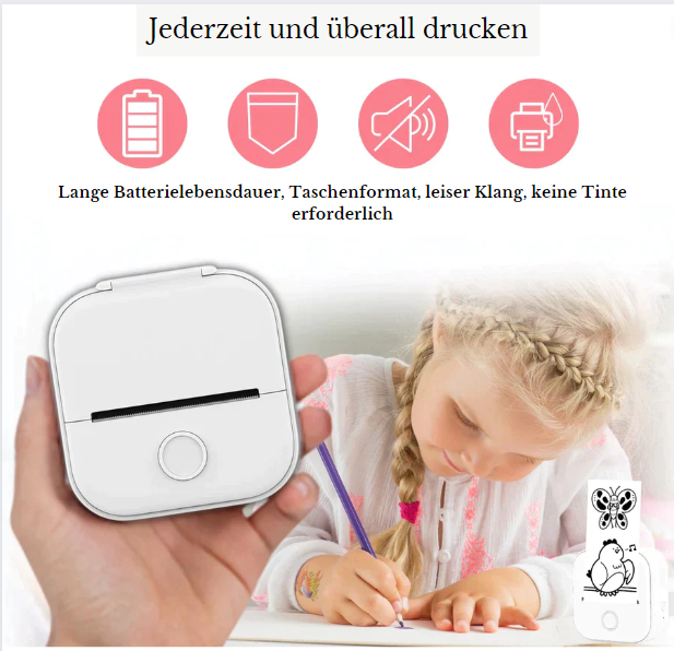 50% RABATT | PrintPocket Pro™ + kostenloses Druckpapier - Der Drucker, der nie Tinte braucht!