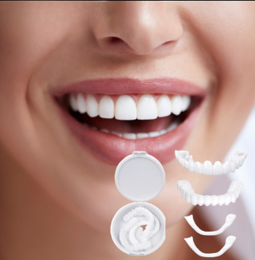 Kosmetische Zahnverblendung für sofortiges perfektes Lächeln, wiederverwendbare Veneers für obere und untere Zähne, Zahnverschönerung mit natürlichem Look