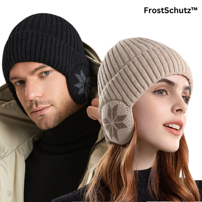 FrostSchutz™ Strickmütze mit integriertem Gehörschutz für kalte Winter