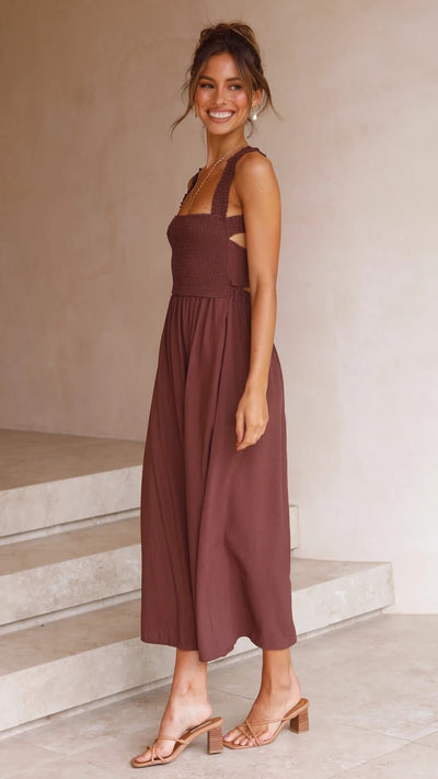 50% RABATT | Swanelle™ | Elegantes Maxikleid mit fließendem Schnitt