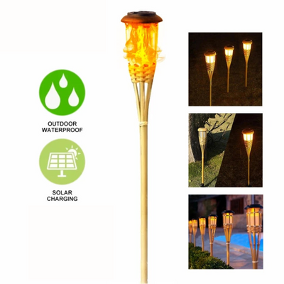 1+4 GRATIS | FlareGlow™ | Flammenoptik LED Gartenleuchten Solarbetrieben