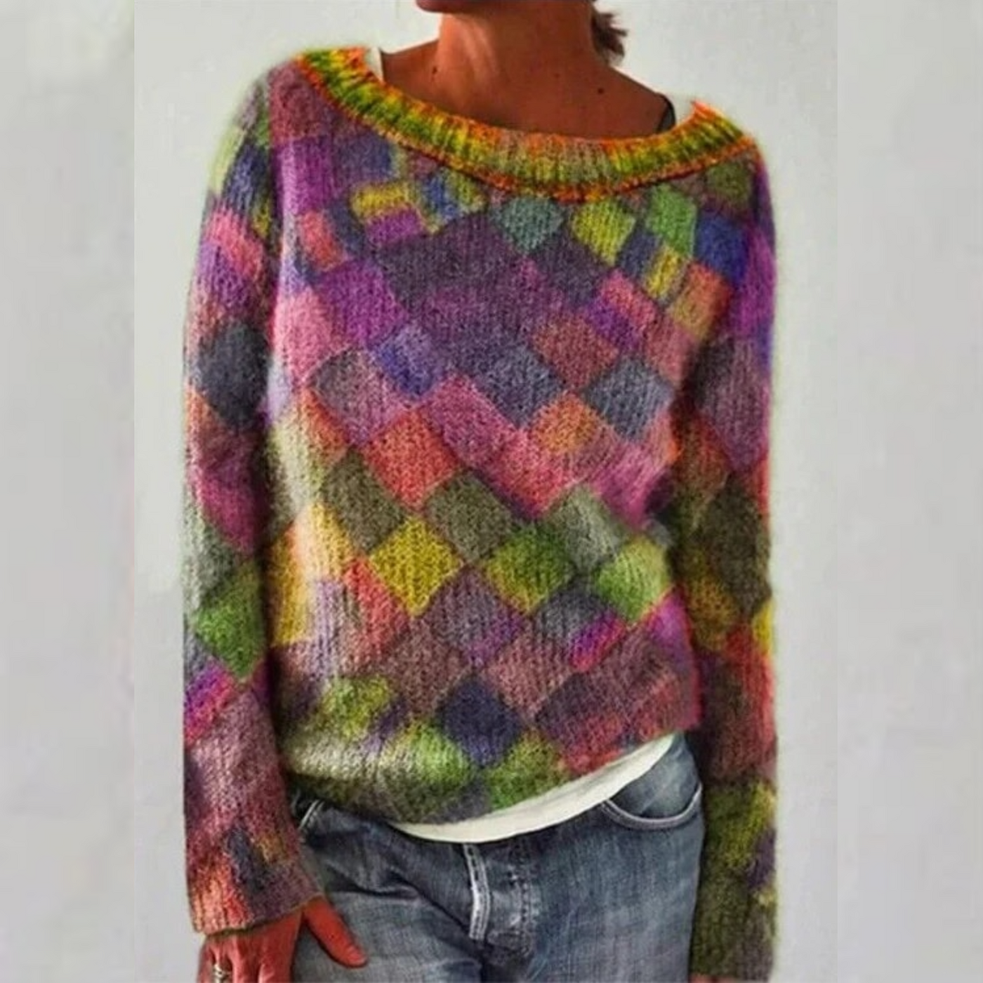 Claudia™ Langärmeliger Strickpullover